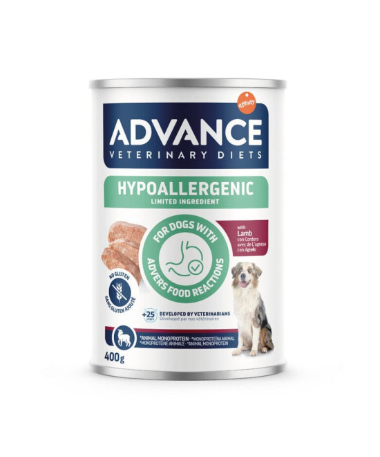 ADVANCE VETERINARY DIETS HYPOALLERGENIC LAMB COMIDA HUMEDA PERROS 400G