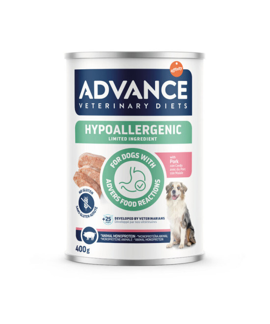 ADVANCE VETERINARY DIETS HYPOALLERGENIC PORK COMIDA HUMEDA PERROS 400G