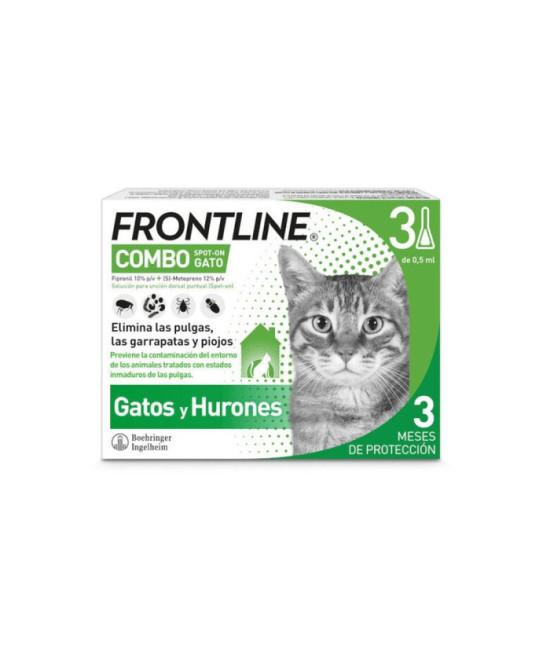 FRONTLINE COMBO GATOS 3 PIPETAS